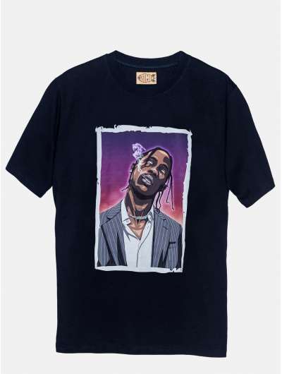 Футболка TRAVIS свободного кроя черный