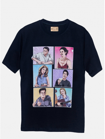 Футболка FRIENDS свободного кроя черный