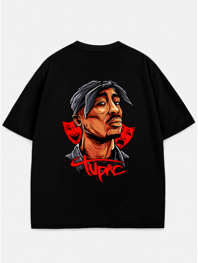 Футболка 2PAC оверсайз черный