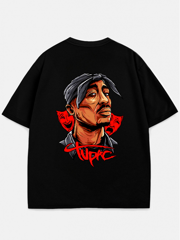 Футболка 2PAC оверсайз черный