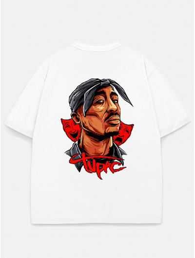 Футболка 2PAC оверсайз белый