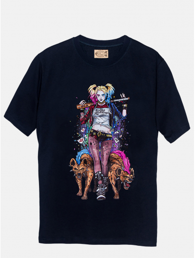 Футболка HARLEY QUINN свободного кроя черный