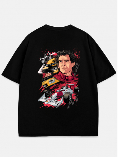 Футболка AYRTON SENNA оверсайз черный