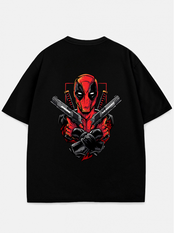 Футболка DEADPOOL оверсайз черный