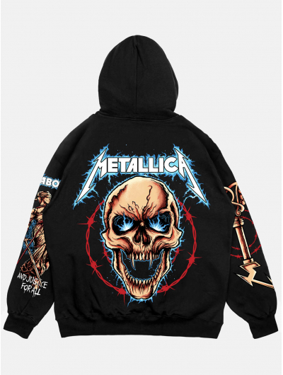 Худи METALLICA свободного кроя черный 