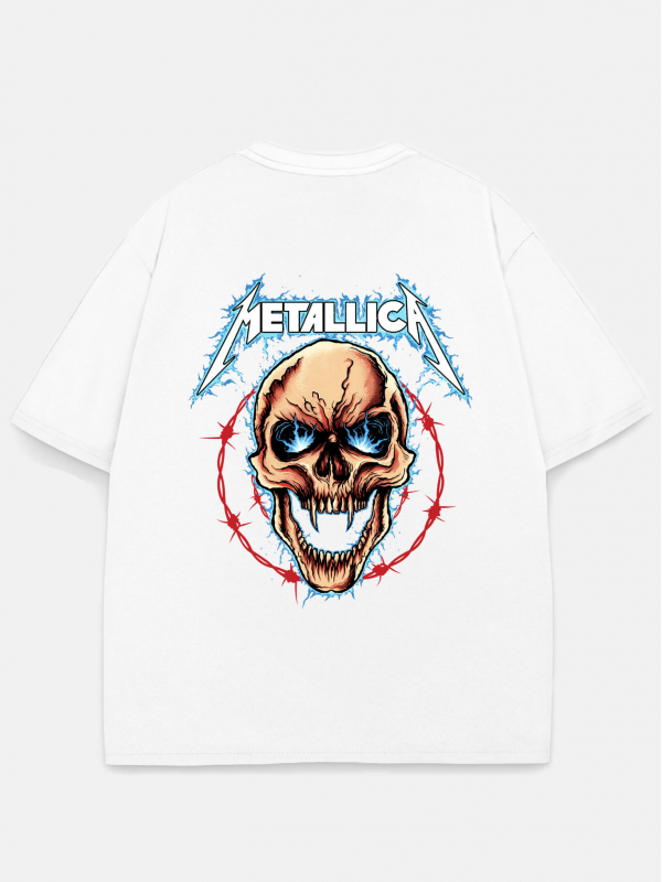 Футболка METALLICA оверсайз белый