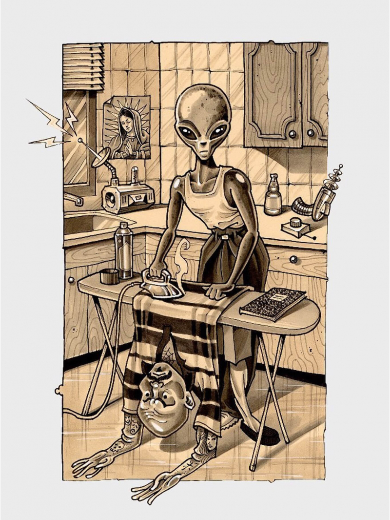 Футболка LB UFO свободного кроя темно-синий